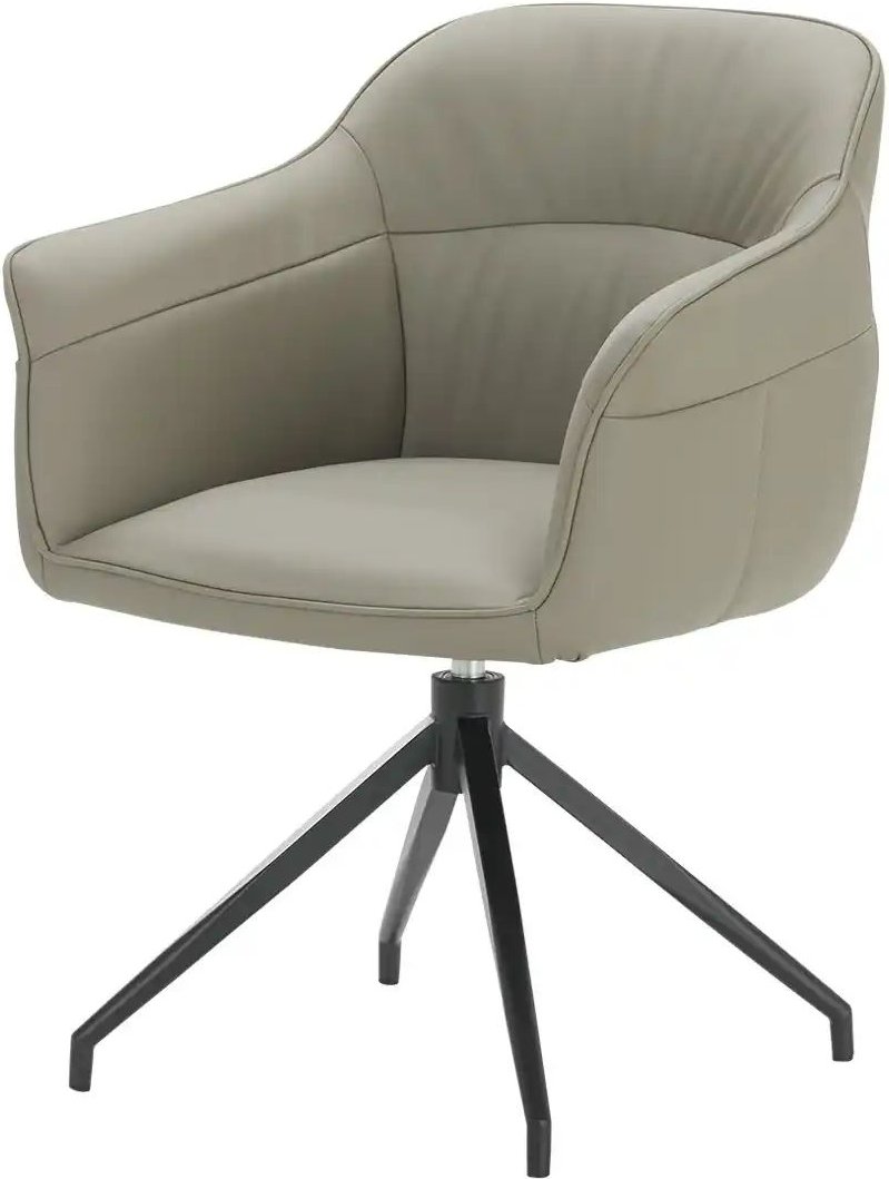 uno Armlehnstuhl Leder Gina ¦ beige ¦ Maße (cm): B: 62 H: 84 T: 59.2 Stühle > Esszimmerstühle > Esszimmerstühle mit Arml...