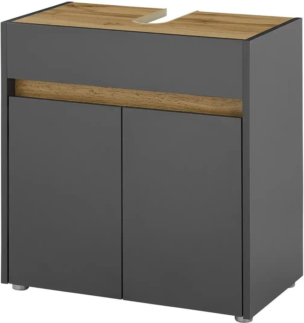 Waschbeckenunterschrank Colpinsee ¦ grau ¦ Maße (cm): B: 61 H: 61 T: 34.0 Schränke > Badschränke > Waschbecken-untersch...