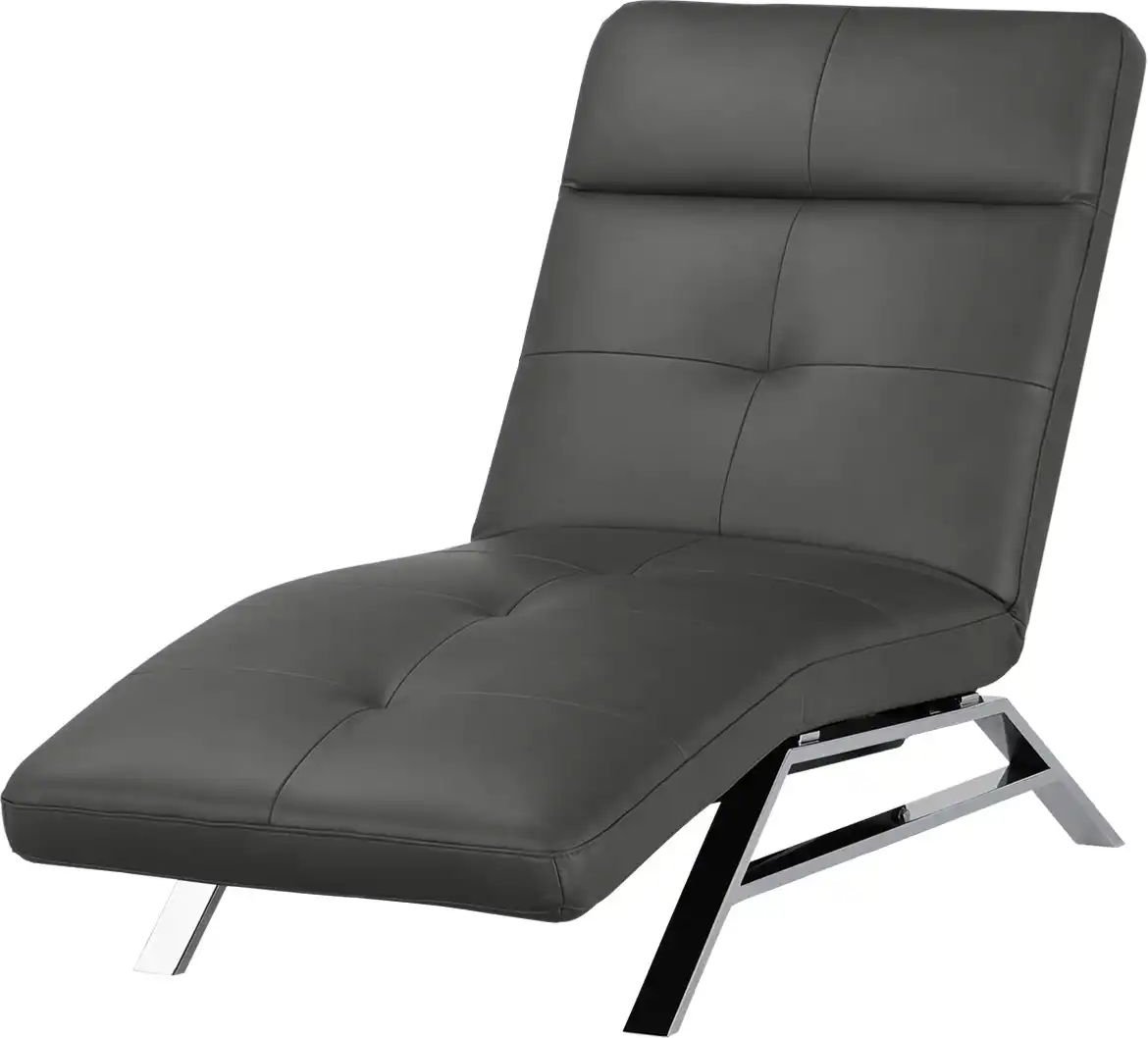 Relaxliege aus Leder Riva ¦ grau ¦ Maße (cm): B: 80 H: 113 T: 198.0 Polstermöbel > Relaxliegen - Höffner