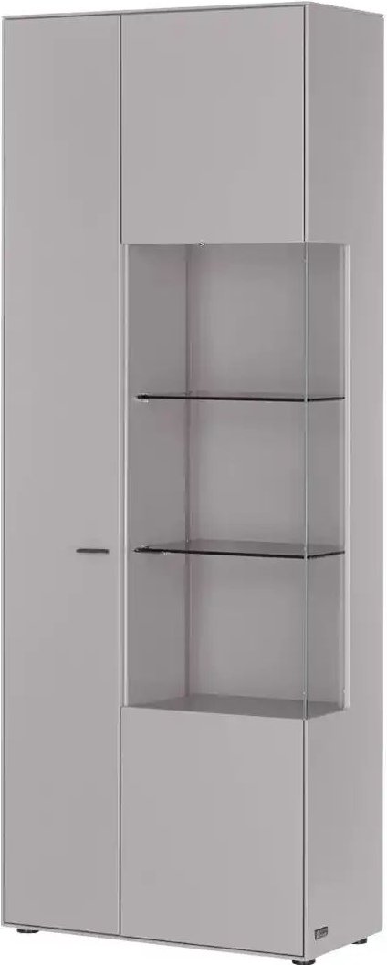 Jette Home Vitrine Como ¦ grau ¦ Maße (cm): B: 77 H: 206 T: 38.0 Schränke > Vitrinen - Höffner