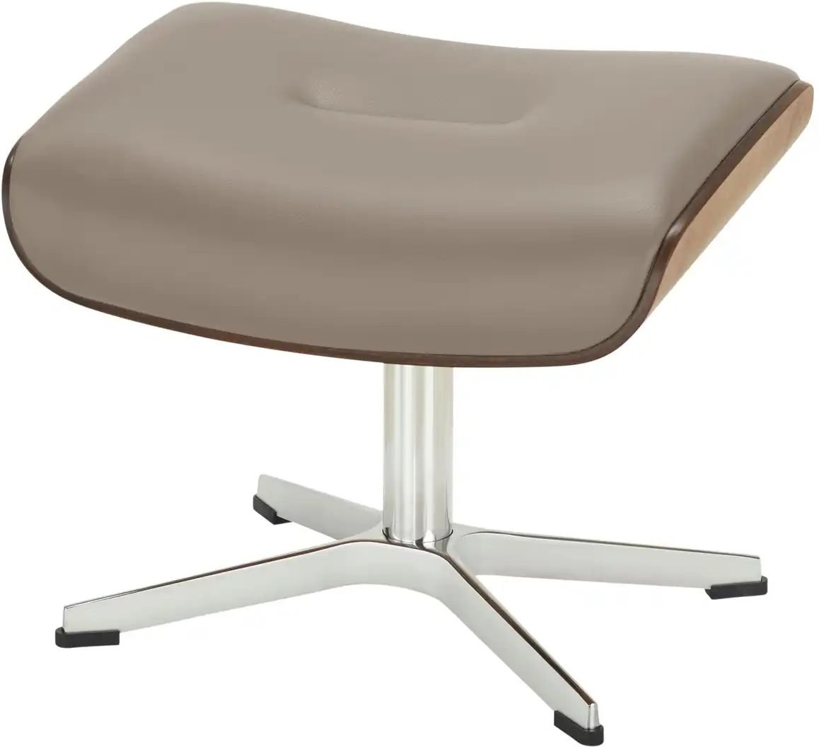 Hocker aus Leder Timeout ¦ grau ¦ Maße (cm): B: 50 H: 34 T: 38.0 Polstermöbel > Hocker - Höffner