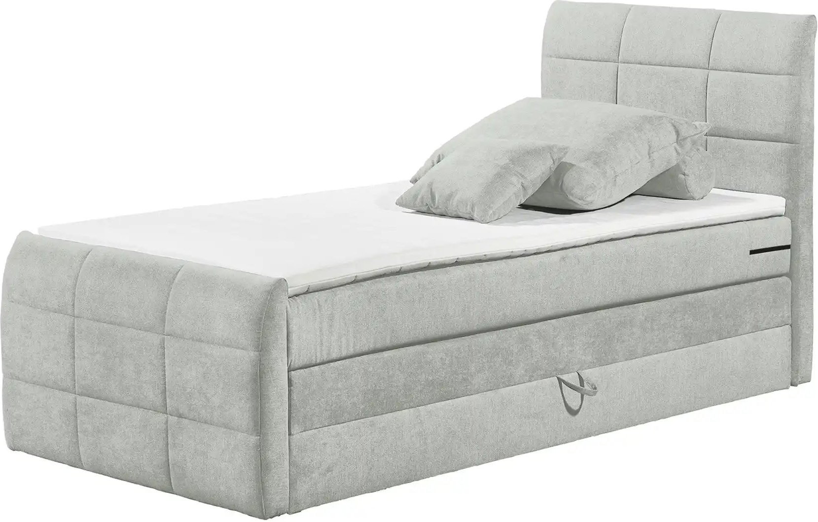 uno Boxspringbett mit Bettkasten Kosmo ¦ grau ¦ Maße (cm): B: 103 H: 113 Betten > Boxspringbetten - Höffner