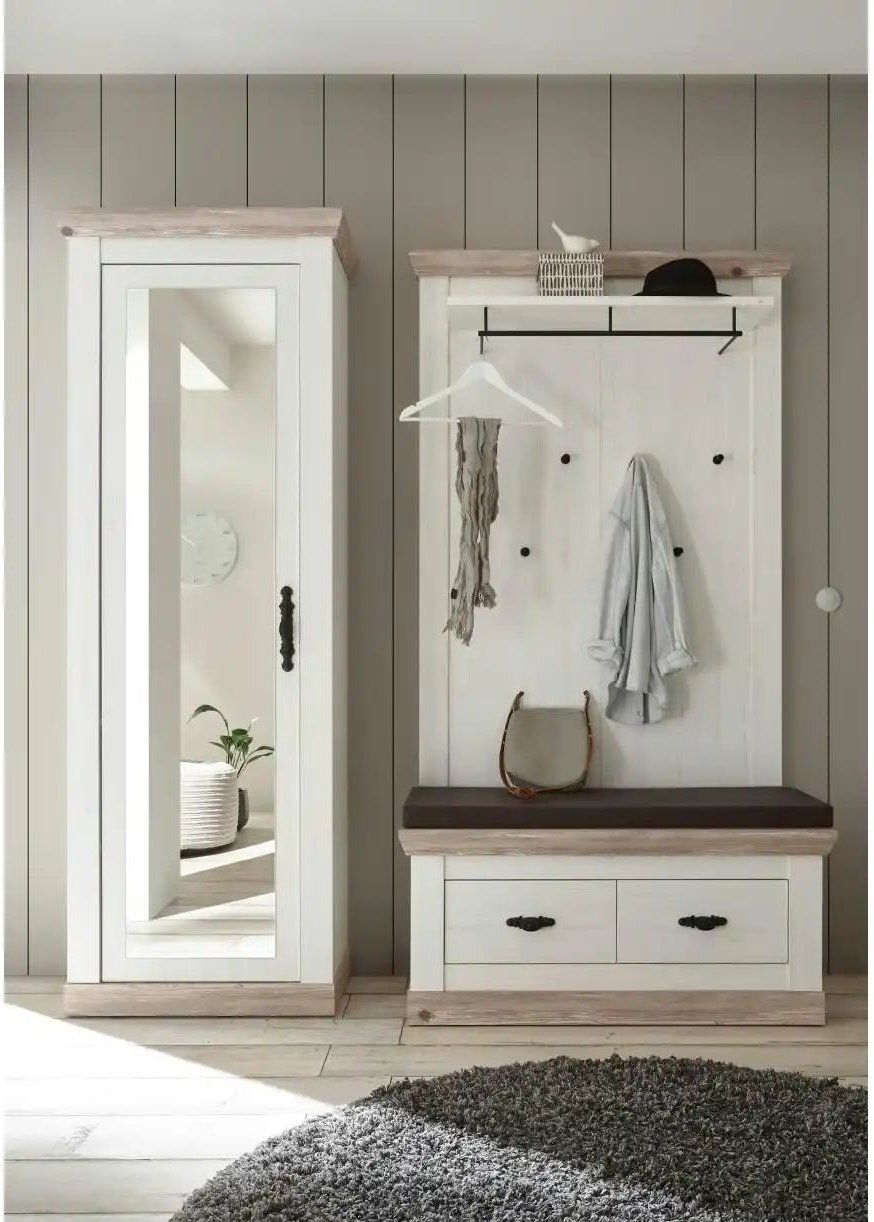 Garderobe Roble ¦ weiß ¦ Maße (cm): B: 190 H: 201 T: 45.0 Garderoben & Kleiderstangen > Garderoben - Höffner