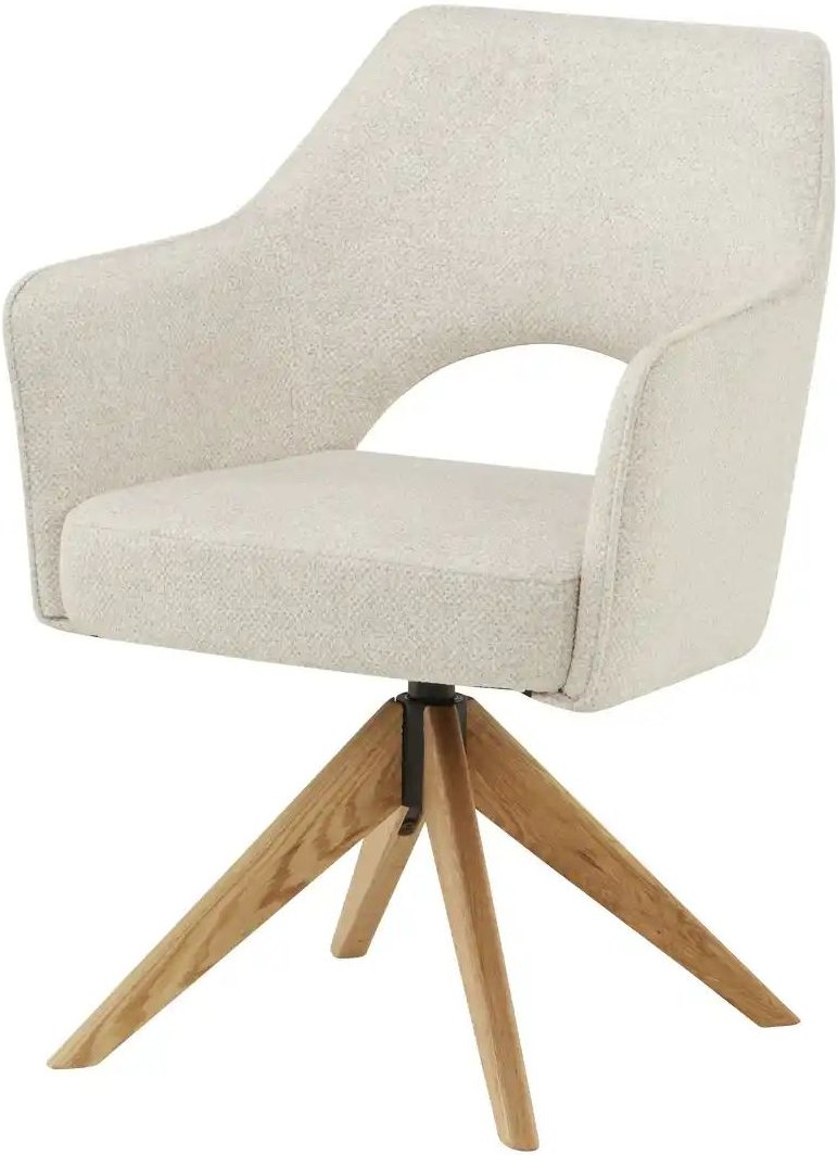 Armlehnstuhl drehbar Albert 2 ¦ creme ¦ Maße (cm): B: 62 H: 85 T: 60.0 Stühle > Esszimmerstühle > Esszimmerstühle mit Ar...