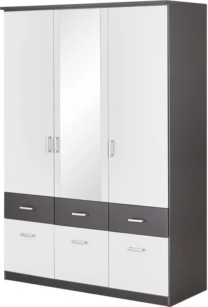 Drehtürenschrank Glasgow ¦ weiß ¦ Maße (cm): B: 136 H: 199 T: 58.0 Schränke > Kleiderschränke > Drehtürenschränke - Höf...