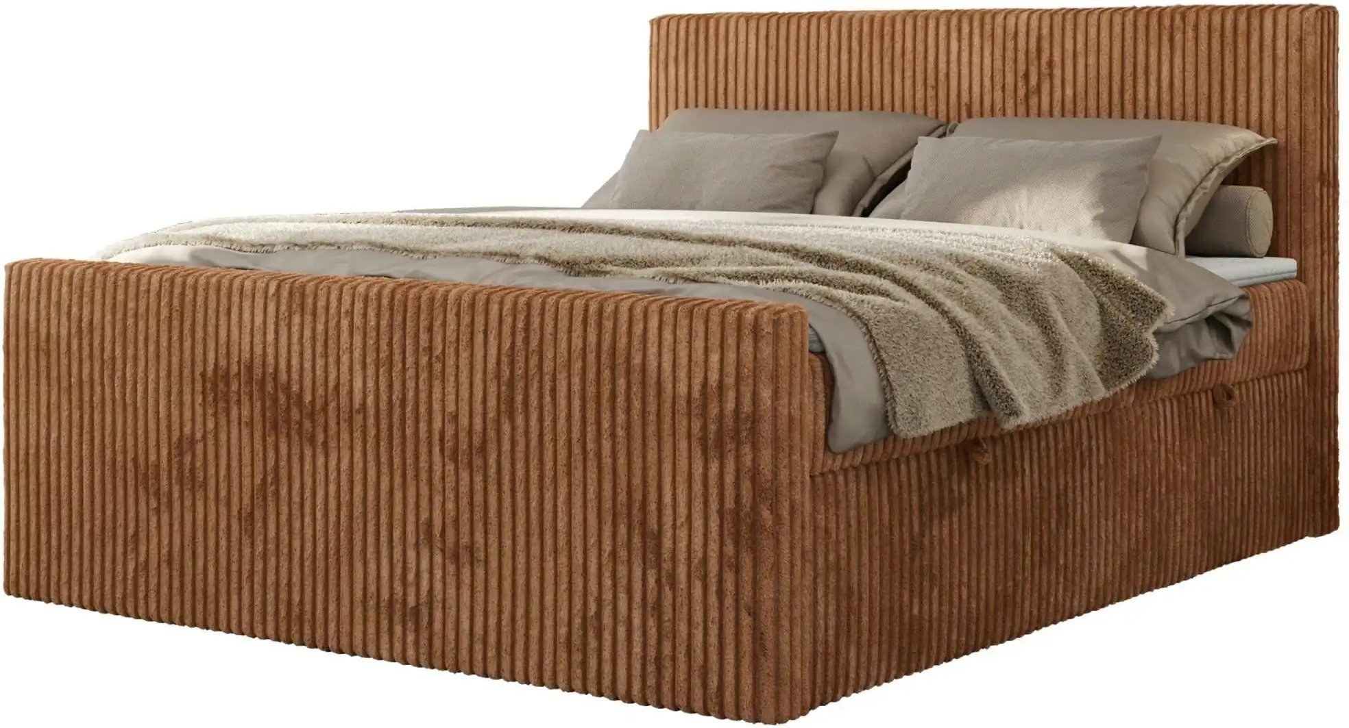 Boxbett mit Bettkasten Tiliano Duo ¦ orange ¦ Maße (cm): B: 144 H: 119 Betten > Komfortbetten - Höffner