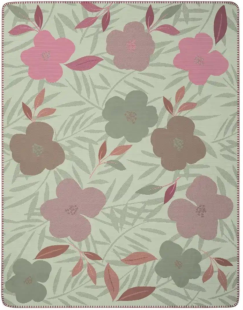 Biederlack Wohndecke  Happy Sakura ¦ mehrfarbig ¦ Baumwollmischgewebe ¦ Maße (cm): B: 150 Dekokissen & Decken > Kuscheld...