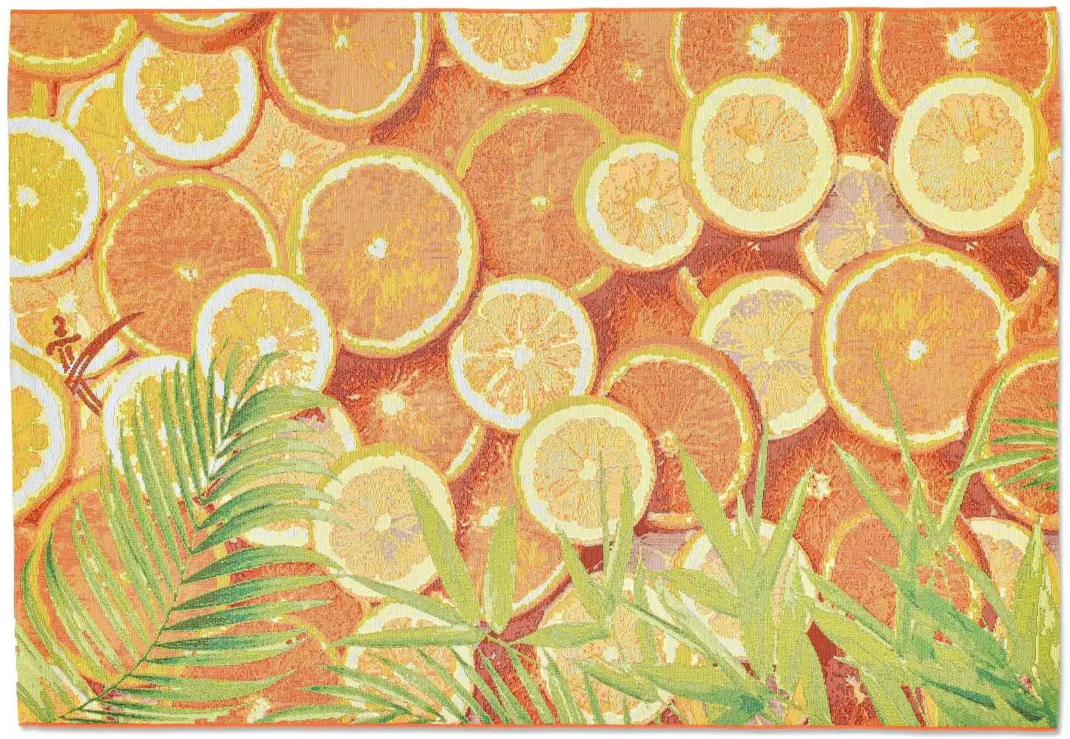 SANSIBAR Sylt Outdoorteppich Rantum Beach ¦ orange ¦ Synthetische Fasern ¦ Maße (cm): B: 60 H: 0,5 Teppiche > Outdoor T...