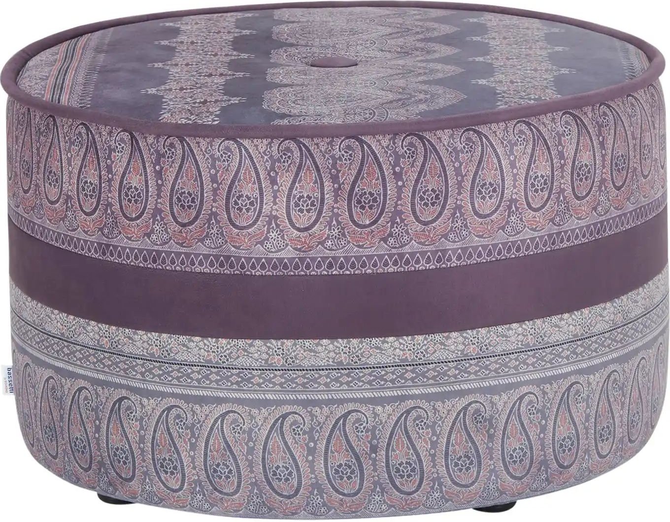 bassetti by SCHRÖNO Pouf aus Velours Tino ¦ lila/violett ¦ Maße (cm): H: 39 Ø: 63 Polstermöbel > Hocker > Sitzpouf - Hö...