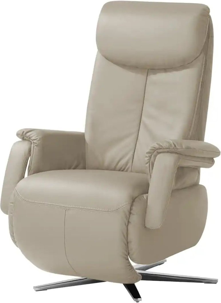 Polstermöbel Oelsa TV-Sessel aus Echtleder Mambo ¦ grau ¦ Maße (cm): B: 82 H: 112 T: 88.0 Polstermöbel > Sessel > Fernse...