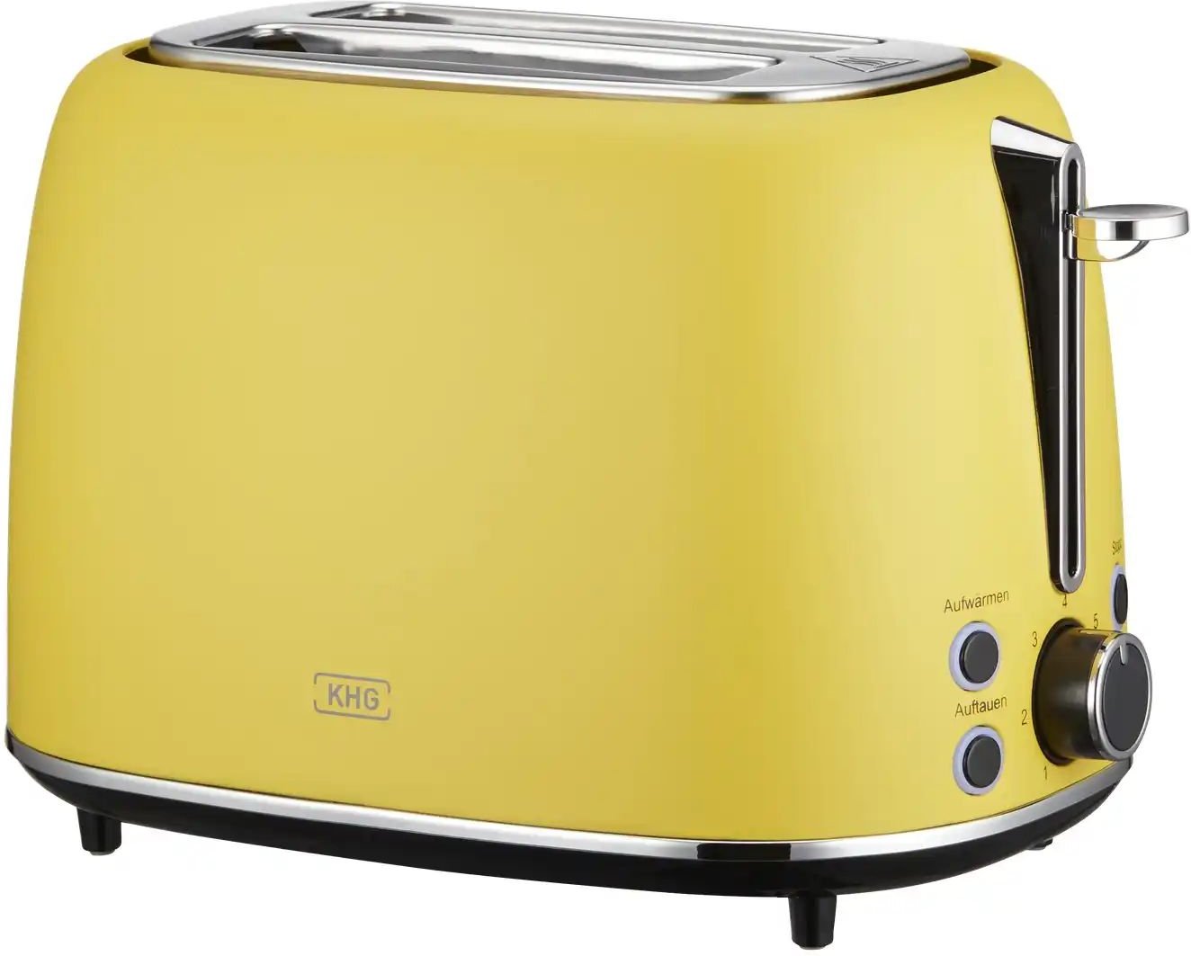 KHG Toaster TO-930 (GE) ¦ gelb ¦ Edelstahl,Metall lackiert,Kunststoff ¦ Maße (cm): B: 17,9 H: 19,2 T: 28.9 Elektroklein...