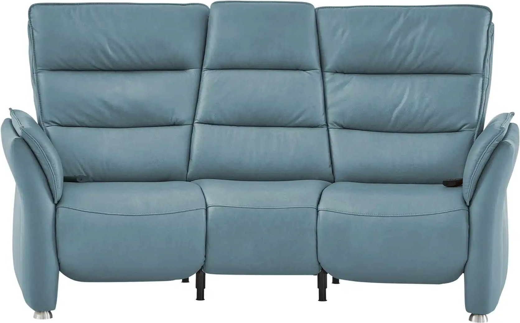 Hukla Trapezsofa Echtleder Corina ¦ blau ¦ Maße (cm): B: 202 H: 112 T: 103.0 Polstermöbel > Sofas > 3-Sitzer - Höffner