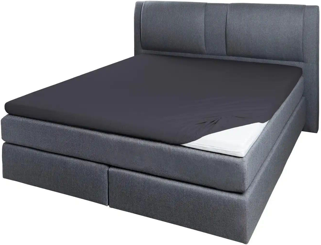 como Jersey-Elasthan Topper-Spannbetttuch 03601 ¦ grau ¦ Maße (cm): B: 190 H: 10 Bettwaren > Bettlaken - Höffner