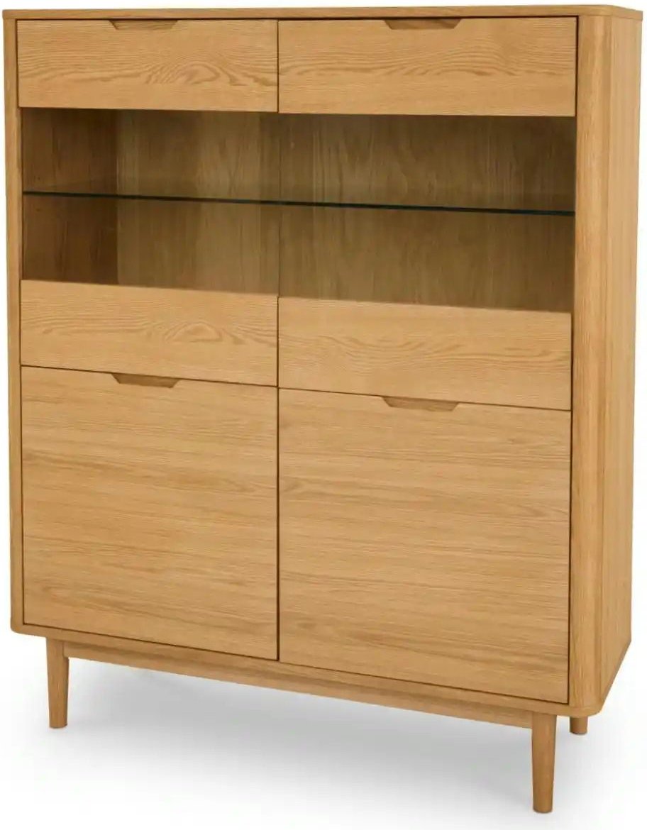 Furnhouse Highboard ¦ holzfarben ¦ Maße (cm): B: 123 H: 146 Kommoden & Sideboards > Highboards - Höffner