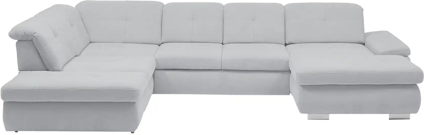 Lounge Collection Wohnlandschaft Flachgewebe Affair ¦ grau ¦ Maße (cm): B: 371 H: 100 T: 260.0 Polstermöbel > Sofas > S...