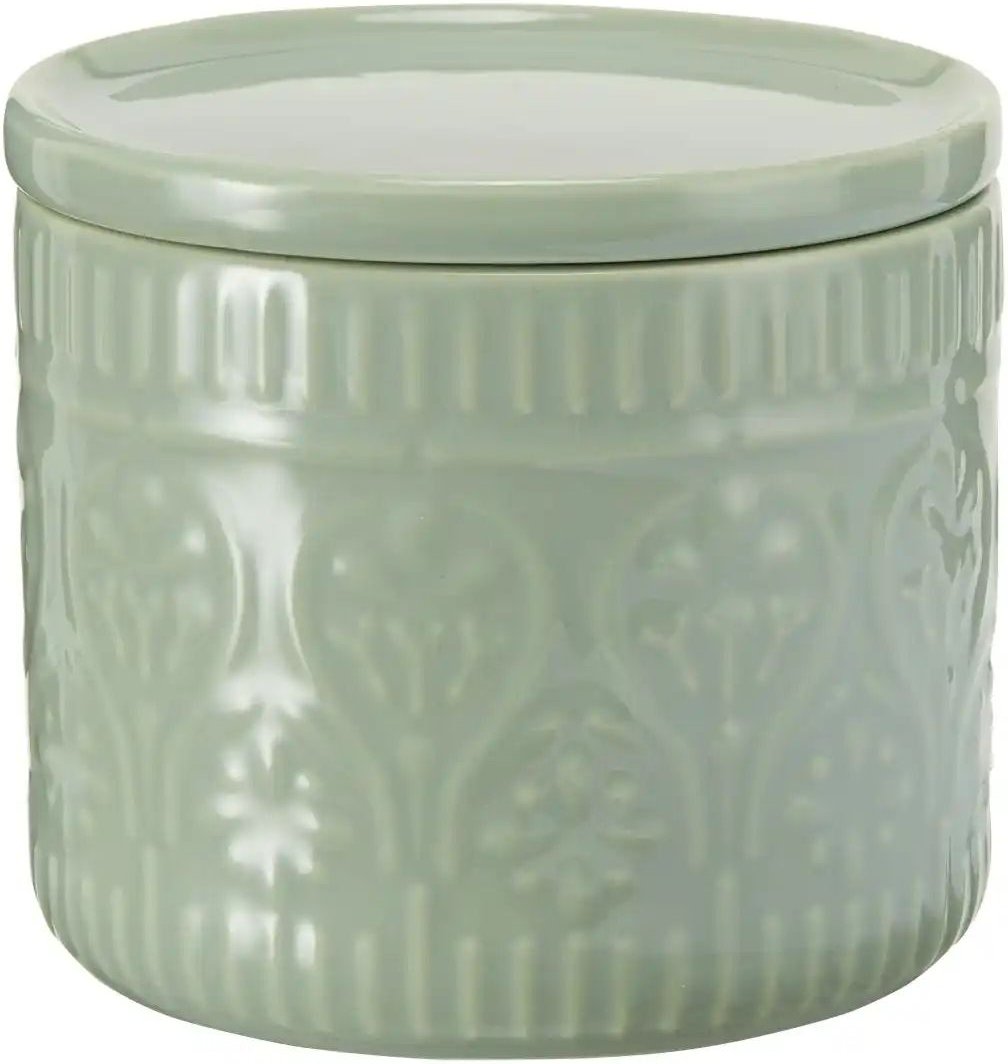 KHG Aufbewahrungsdose ¦ grün ¦ Steinzeug/Steingut ¦ Maße (cm): H: 9 Ø: 10.3 Küchenzubehör & Helfer > Küchenhelfer - H...