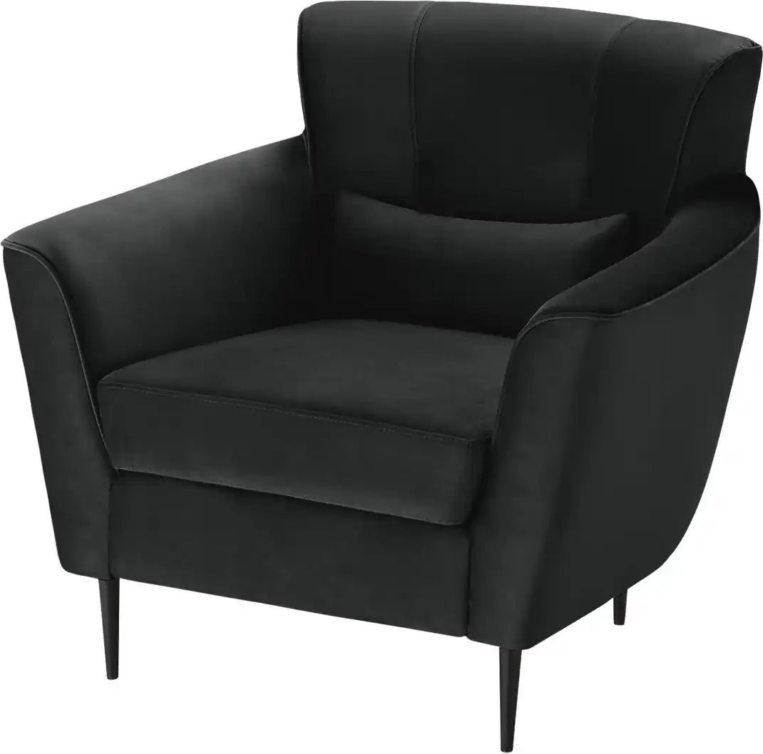 switch Samtsessel aus Samt Teddy ¦ schwarz ¦ Maße (cm): B: 87 H: 82 T: 83.0 Polstermöbel > Sessel > Polstersessel - Höff...