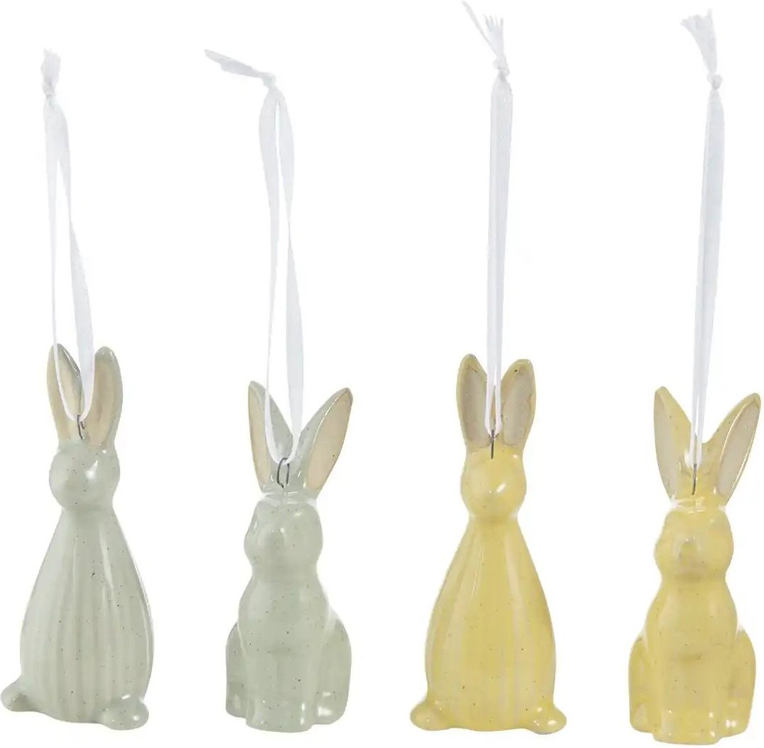 HOME STORY Osterhasenanhänger sortiert ¦ mehrfarbig ¦ Porzellan ¦ Maße (cm): B: 3,6 H: 8,7 T: 2.9 Oster-Artikel - Höf...