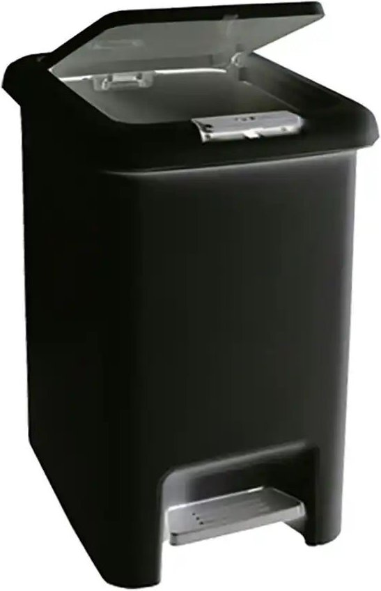 KHG Abfalleimer ¦ schwarz ¦ Kunststoff ¦ Maße (cm): B: 39 H: 50 T: 29.0 Küchenzubehör & Helfer > Abfallbehälter - Höff...