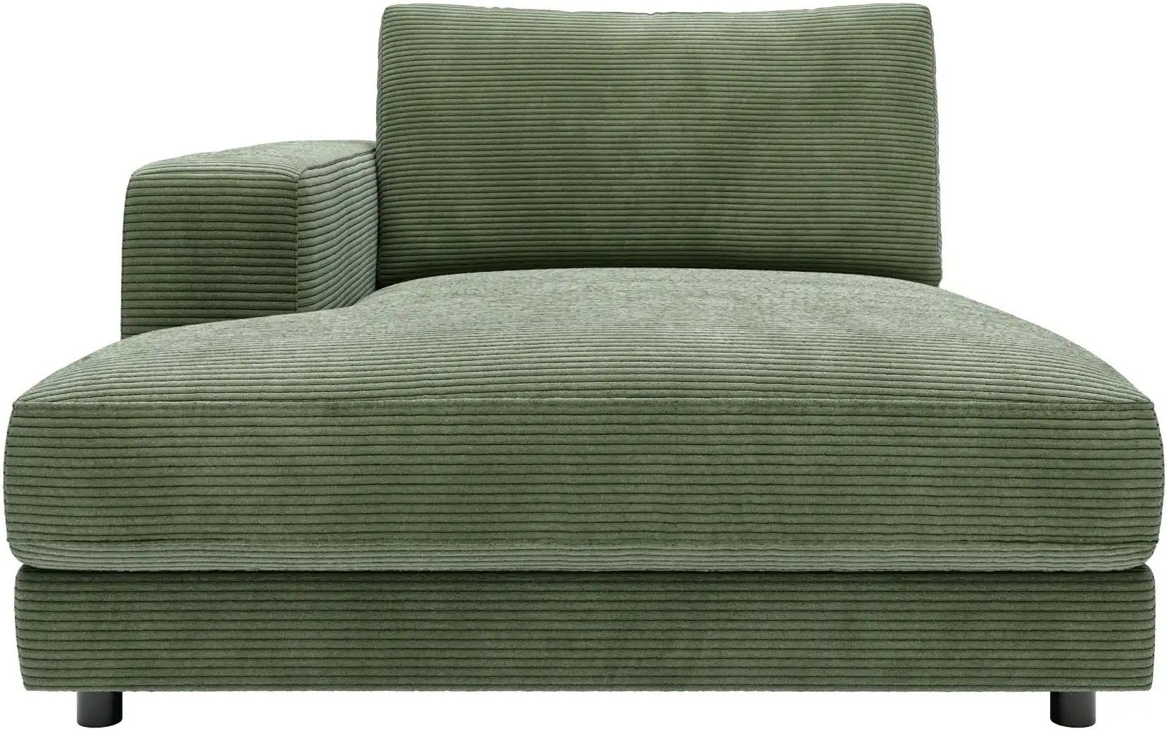 Jette Home Element Ottomane links in Cord Sila ¦ grün ¦ Maße (cm): B: 125 H: 85 T: 170.0 Polstermöbel > Sofas > Modulsof...