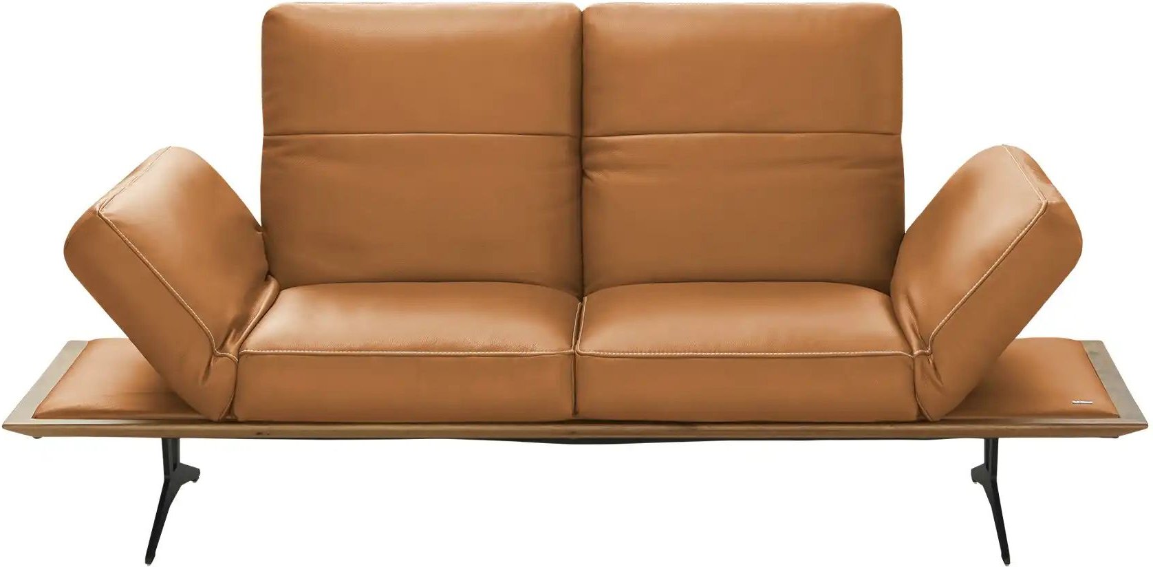 KOINOR Einzelsofa aus Echtleder Fendo ¦ gelb ¦ Maße (cm): B: 206 H: 73 T: 123.0 Polstermöbel > Sofas > 2-Sitzer - Höffne...