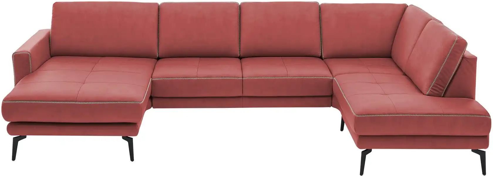 meinSofa Wohnlandschaft aus Mikrofaser Mike ¦ rot ¦ Maße (cm): B: 327 H: 86 T: 180.0 Polstermöbel > Sofas > Wohnlandscha...