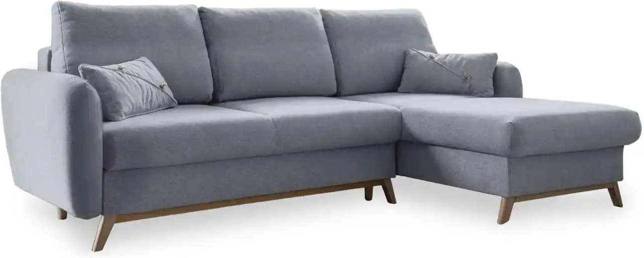 Miuform Ecksofa mit Schlaffunktion Scandic Lagom ¦ grau ¦ Maße (cm): B: 235 H: 90 Polstermöbel > Sofas > Ecksofas - Höff...