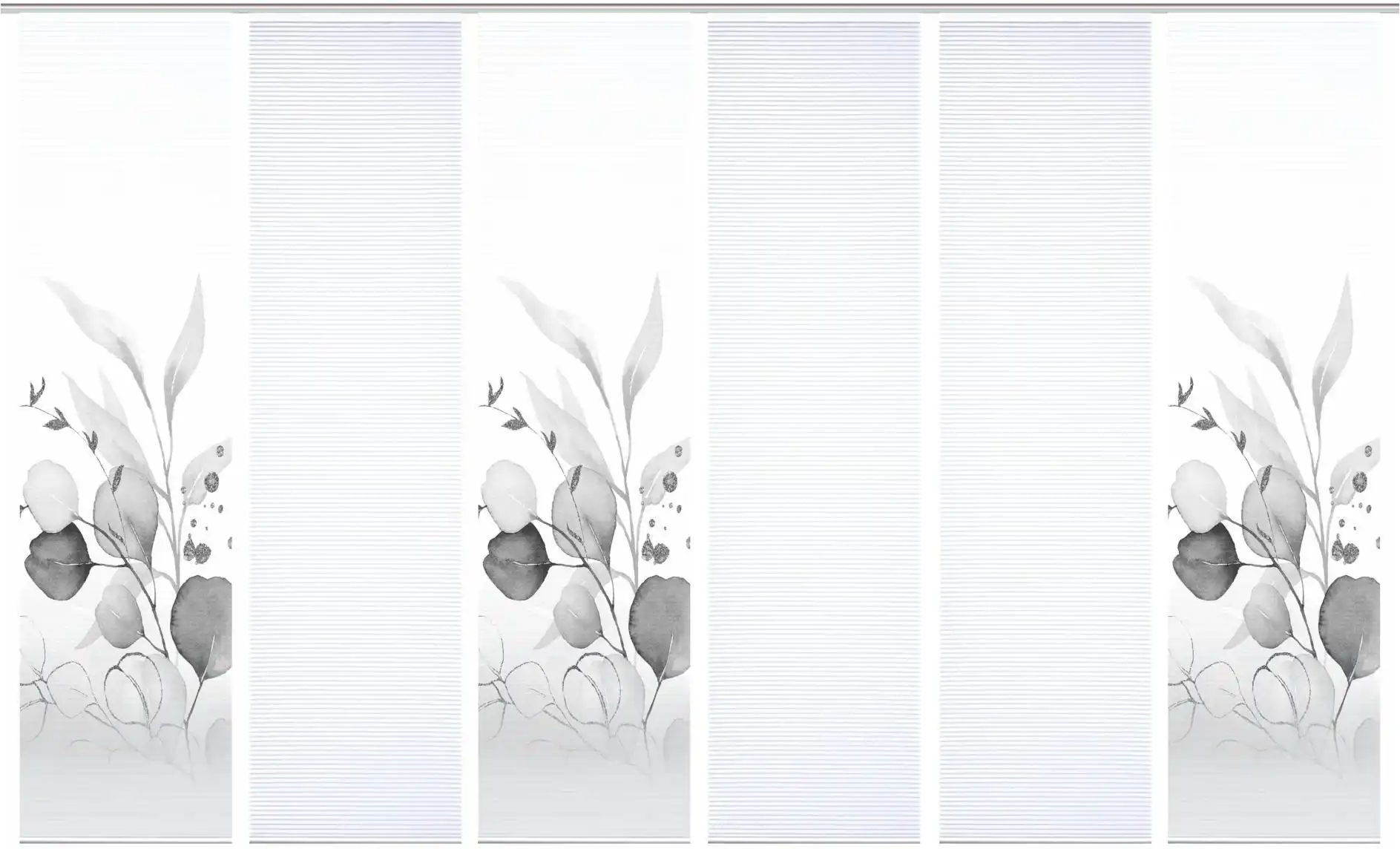 HOME in green Schiebevorhang ¦ grau ¦ Synthetik ¦ Maße (cm): B: 60 H: 245 Gardinen & Rollos > Gardinen & Vorhänge > Sc...