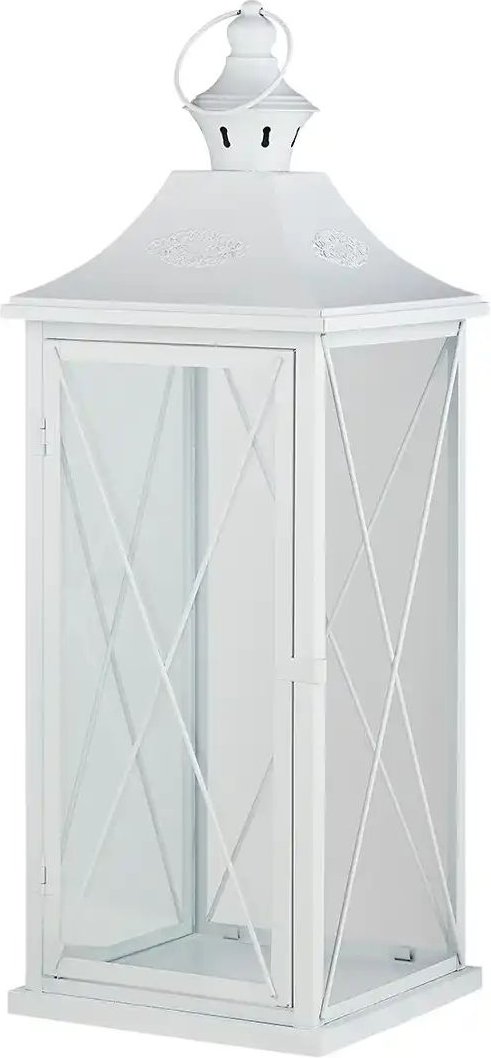 Laterne ¦ weiß ¦ Metall,Glas ¦ Maße (cm): B: 25 H: 70 T: 25.0 Accessoires > Kerzen & Kerzenständer - Höffner