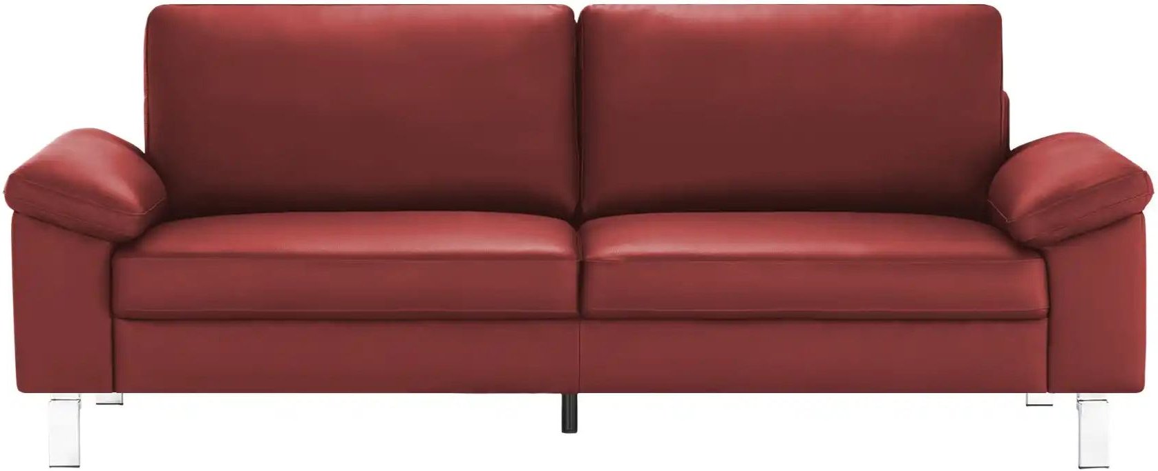 Einzelsofa aus Echtleder Bena ¦ rot ¦ Maße (cm): B: 228 H: 86 T: 97.0 Polstermöbel > Sofas > 3-Sitzer - Höffner