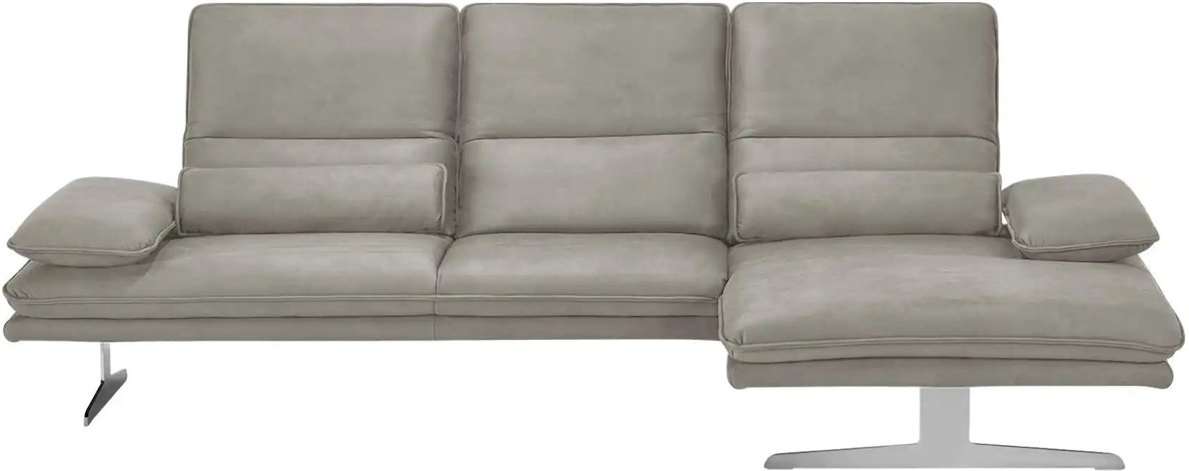 W.SCHILLIG Ecksofa aus Mikrofaser Broadway ¦ grau ¦ Maße (cm): B: 291 H: 94 T: 164.0 Polstermöbel > Sofas > Ecksofas - H...