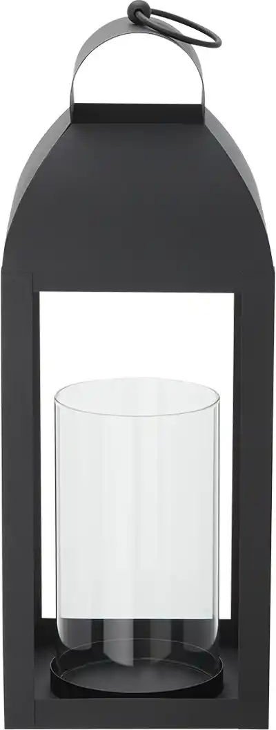 HOME STORY Laterne   ¦ schwarz ¦ Metall,Glas ¦ Maße (cm): H: 46  Ø: 17.3 Accessoires > Kerzen & Kerzenständer - Höffner