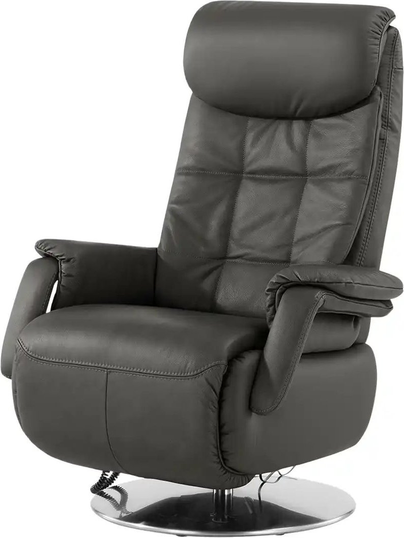 Polstermöbel Oelsa Ledersessel mit elektrischer Relaxfunktion Mambo ¦ grau ¦ Maße (cm): B: 86 H: 119 T: 88.0 Polstermöbe...