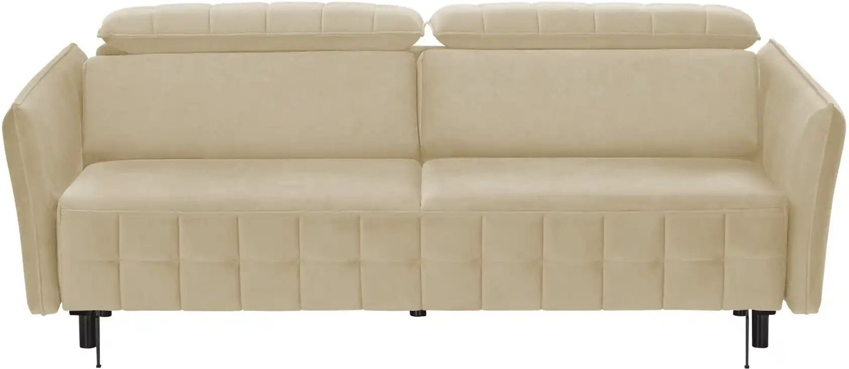 smart Schlafsofa mit verstellbaren Kopfstützen Momoka ¦ beige ¦ Maße (cm): B: 226 H: 90 T: 104.0 Polstermöbel > Sofas > ...