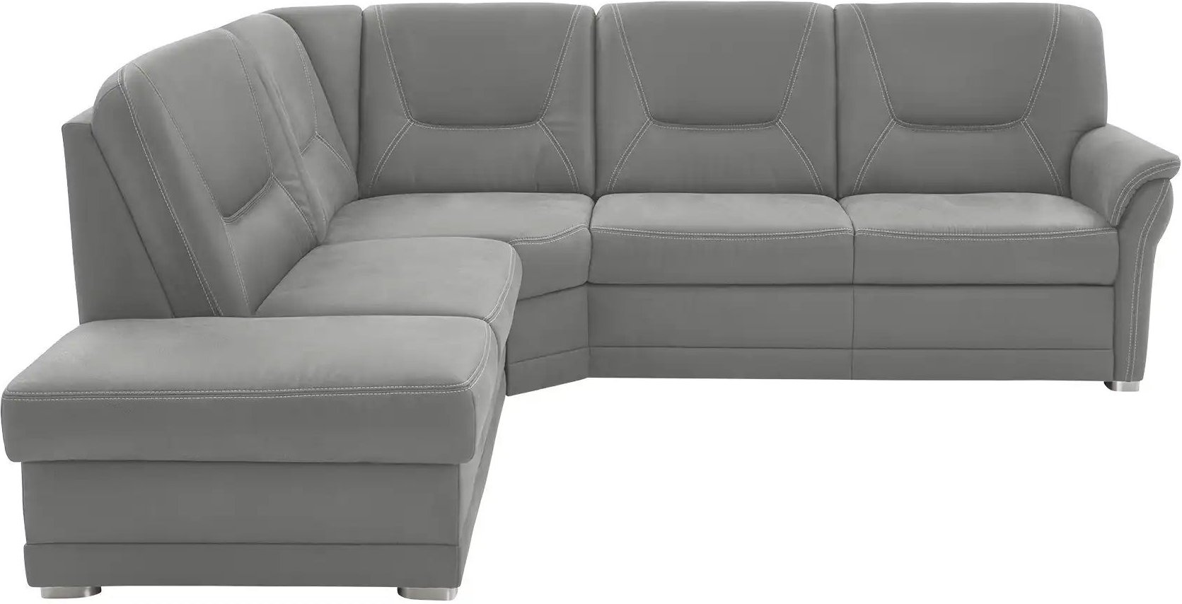 meinSofa Ecksofa aus Mikrofaser Edda ¦ grau ¦ Maße (cm): B: 253 H: 96 T: 238.0 Polstermöbel > Sofas > Ecksofas - Höffner