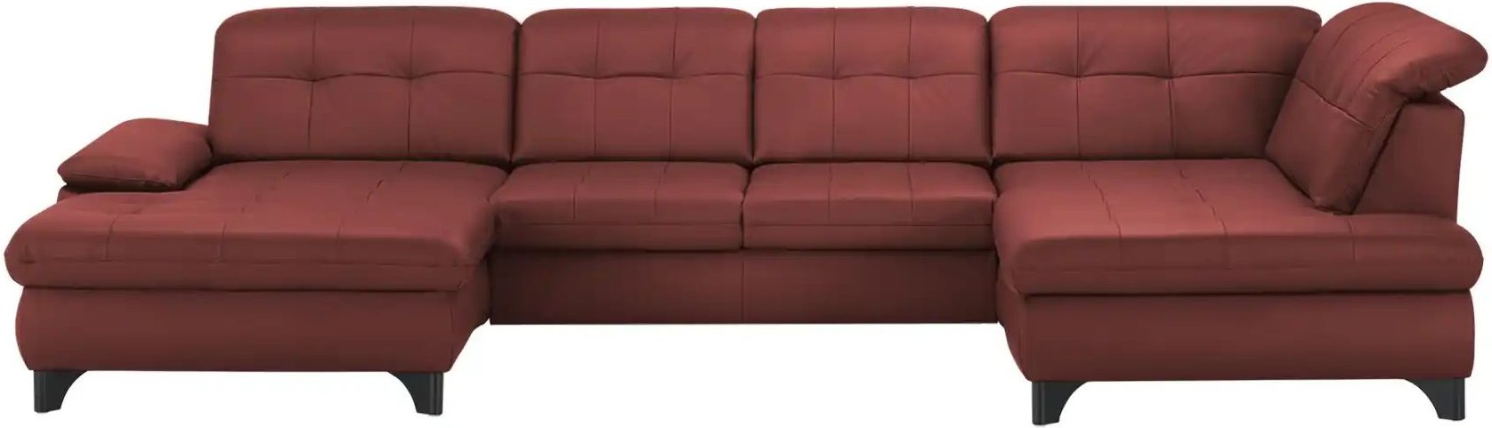 Thumbnail - Lounge Collection Wohnlandschaft Leder Jona ¦ rot ¦ Maße (cm): B: 368 H: 100 T: 194.0 Polstermöbel > Sofas > Wohnlandsc...