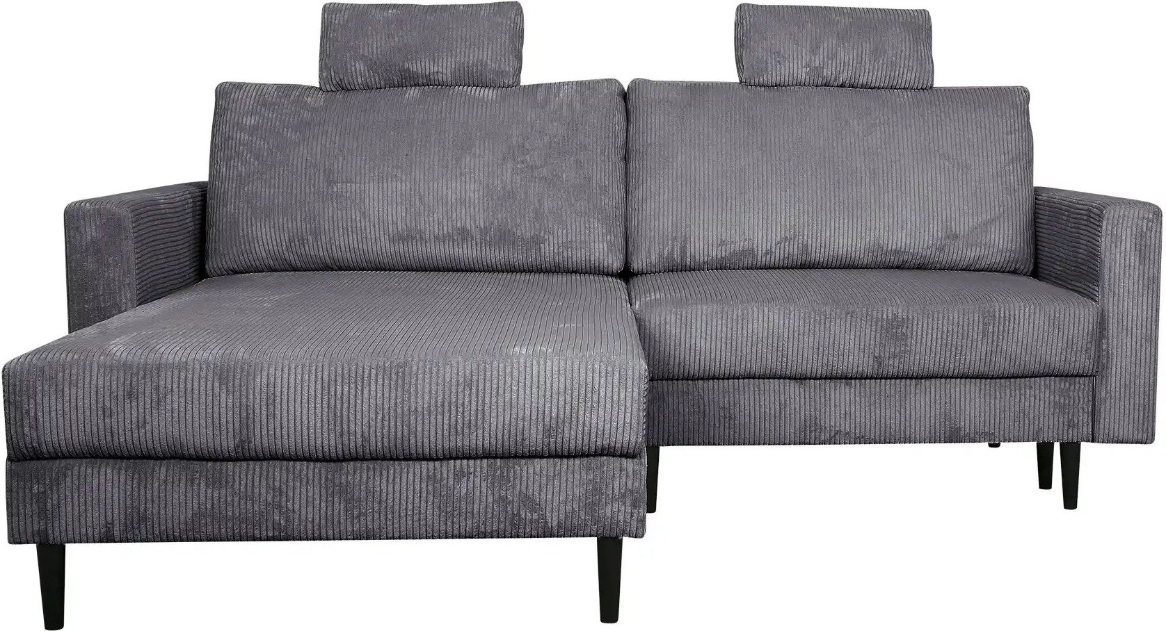 uno Ecksofa trendiger Cordstoff Livorno ¦ grau ¦ Maße (cm): B: 221 H: 105 T: 153.0 Polstermöbel > Sofas > Ecksofas - Höf...
