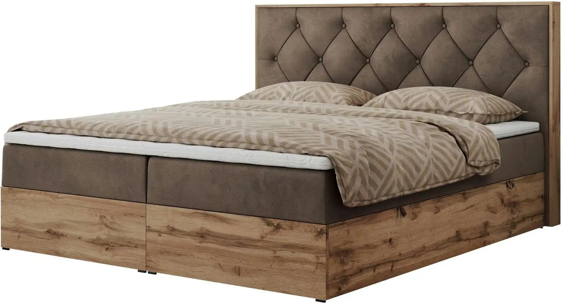 Thumbnail - Boxbett mit Bettkasten Veneto ¦ braun ¦ Maße (cm): B: 148 H: 115 Betten > Komfortbetten - Höffner