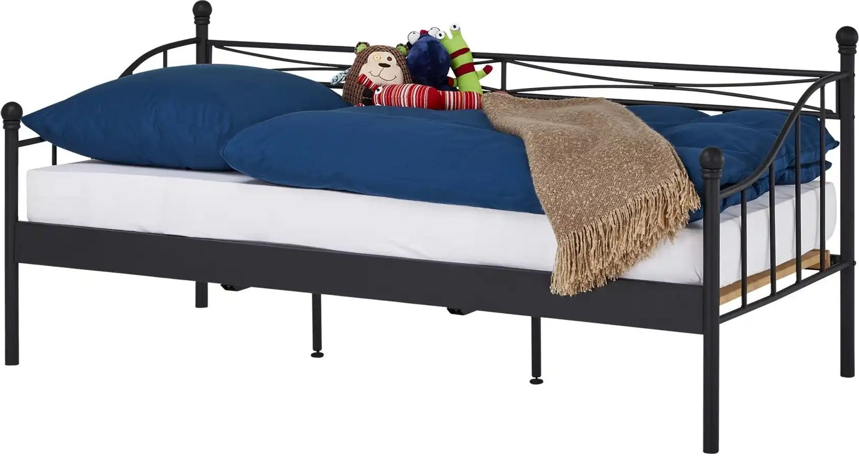 Metallbett-Gestell Luisa ¦ schwarz ¦ Maße (cm): B: 98 H: 92 Betten > Bettgestelle - Höffner