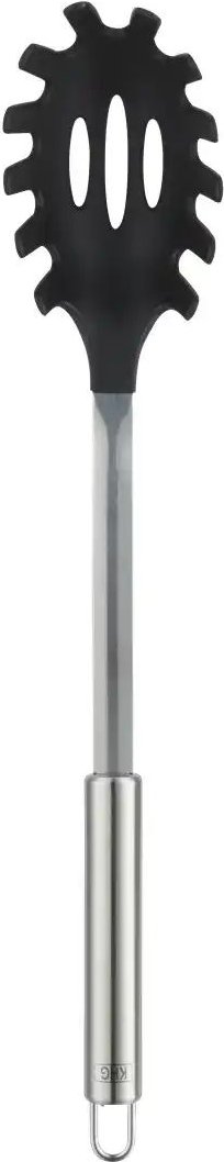 KHG Spaghettilöffel ¦ schwarz ¦ Edelstahl,Kunststoff ¦ Maße (cm): B: 6,8 H: 6 Küchenzubehör & Helfer > Küchenhelfer - ...