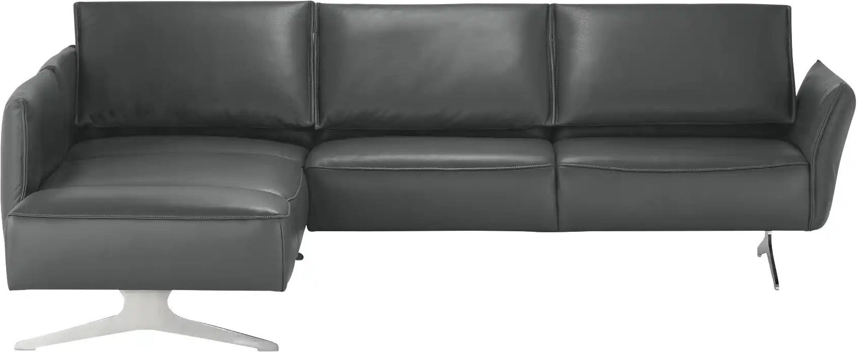 KOINOR Ecksofa Leder  Vineto ¦ grau ¦ Maße (cm): B: 272 H: 83 T: 207.0 Polstermöbel > Sofas > Ecksofas - Höffner