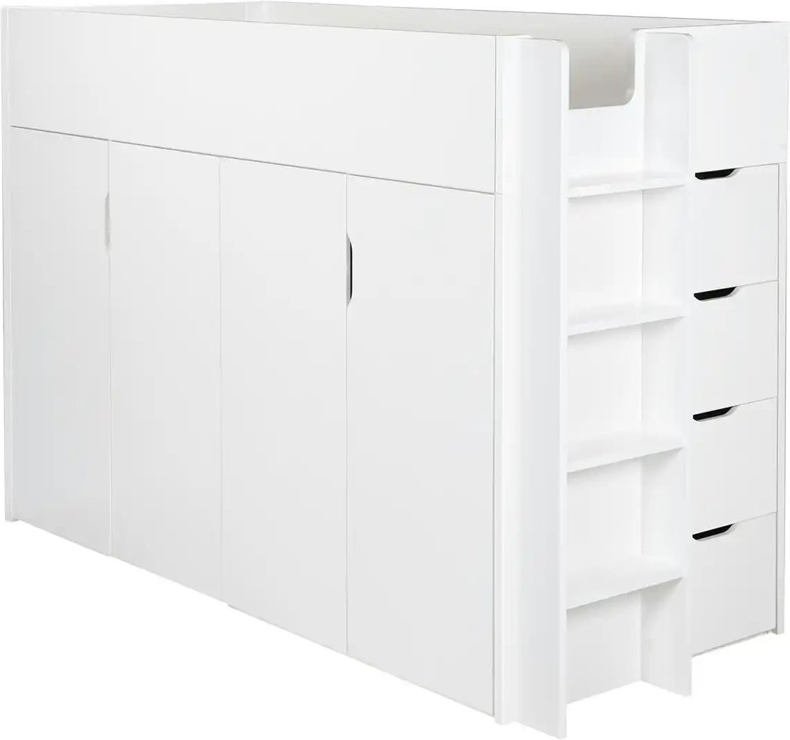 Mia & Mo Hochbett mit Stauraum Tarah ¦ weiß ¦ Maße (cm): B: 217 H: 150,6 T: 96.0 Betten > Bettgestelle - Höffner