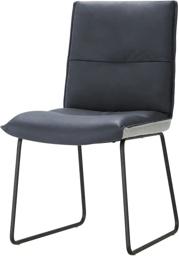 KOINOR Leder-Kufenstuhl Essay ¦ blau ¦ Maße (cm): B: 49 H: 86 T: 63.0 Stühle > Küchenstühle > Polster Küchenstühle - Hö...