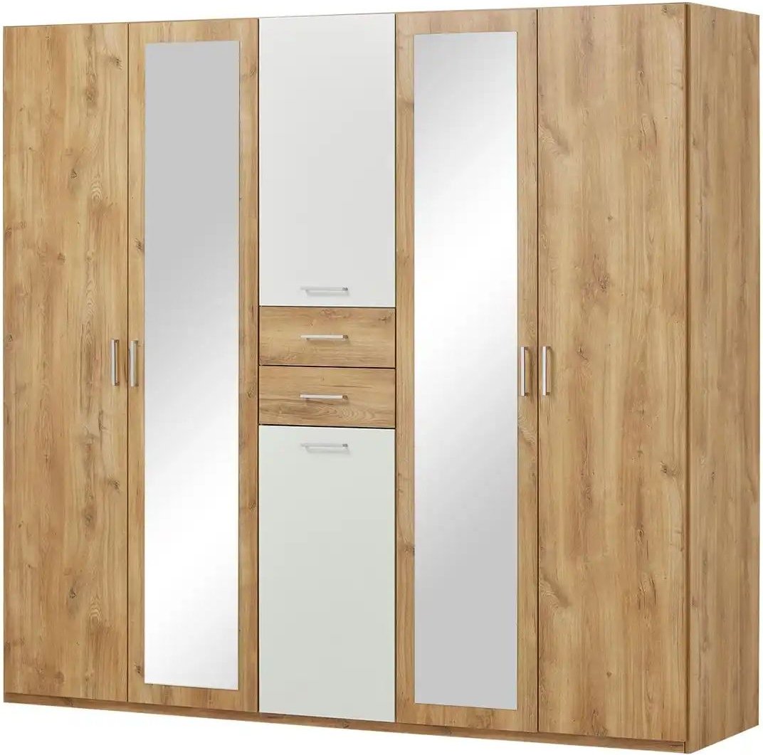 Drehtürenschrank Livingston ¦ holzfarben ¦ Maße (cm): B: 225 H: 208 T: 58.0 Schränke > Kleiderschränke > Drehtürenschrä...