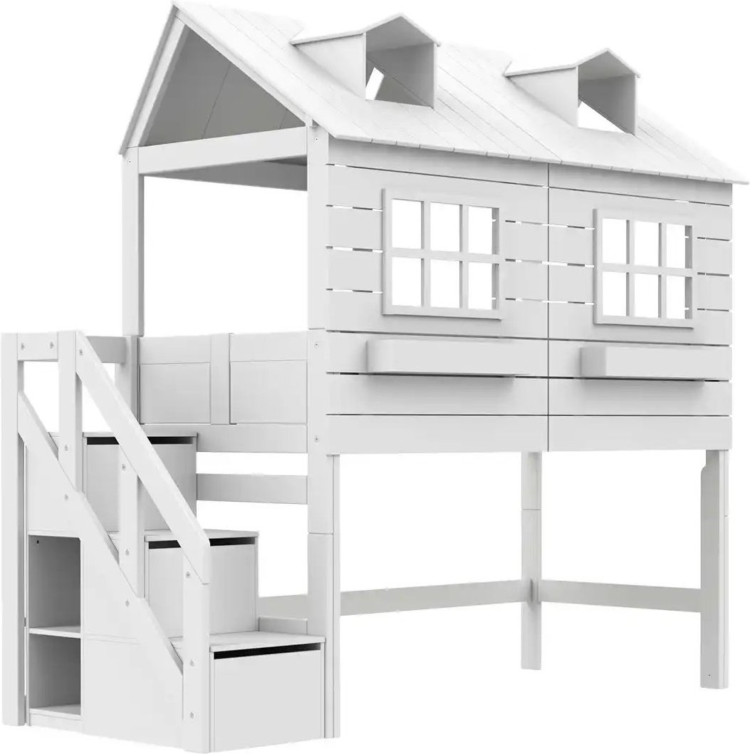 Lifetime Halbhohes Hausbett Lake House ¦ weiß ¦ Maße (cm): B: 259 H: 242 T: 114.0 Betten > Bettgestelle - Höffner