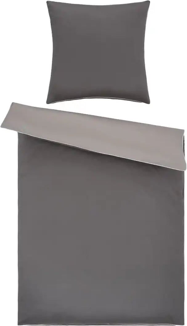 como Satin Wende-Bettwäsche Satin Piping ¦ grau ¦ Maße (cm): B: 200 Bettwaren > Bettwäsche > Bettwäsche ganzjährig - Hö...