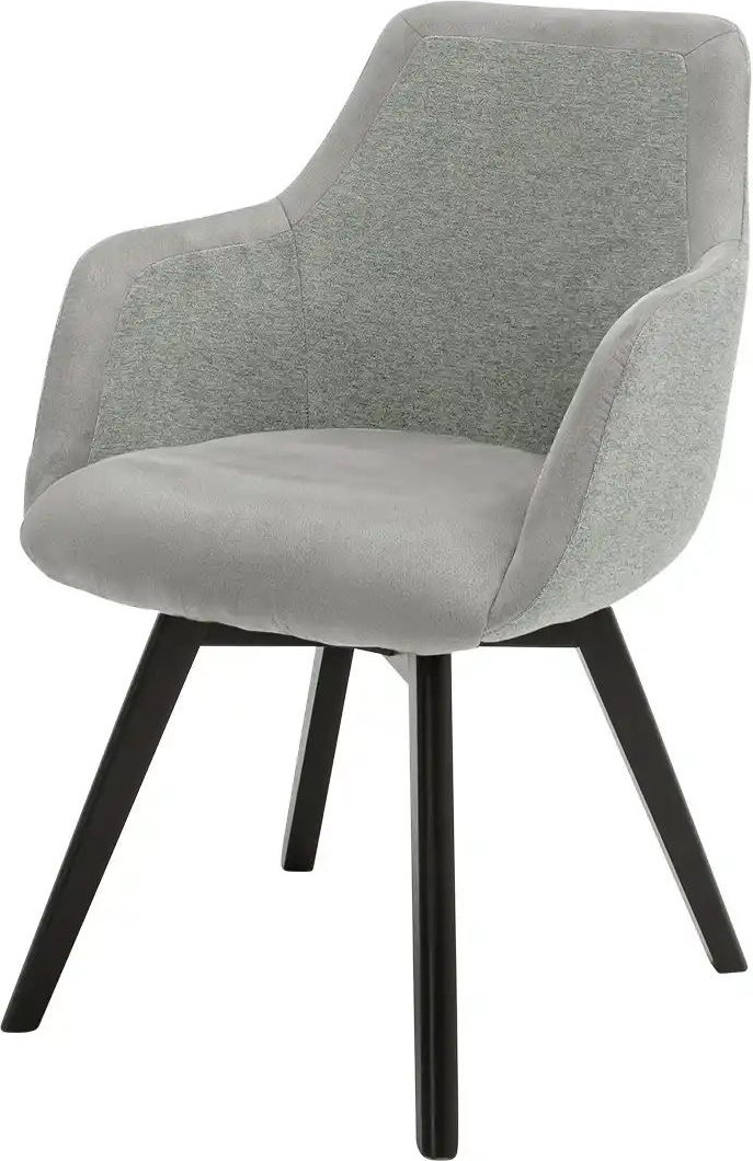 Dine + Mine Armlehnstuhl mit Massivholzgestell Corby ¦ grau ¦ Maße (cm): B: 56 H: 85 T: 65.0 Stühle > Esszimmerstühle > ...