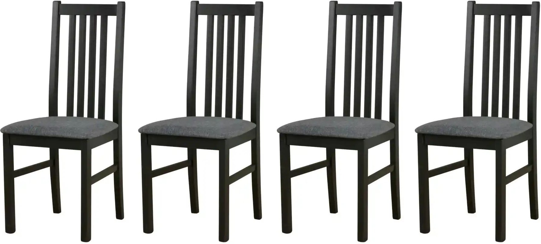 Thumbnail - Esszimmerstuhl 4er-Set Boris ¦ schwarz ¦ Maße (cm): B: 43 H: 94 Stühle > Küchenstühle > Polster Küchenstühle - Höffner