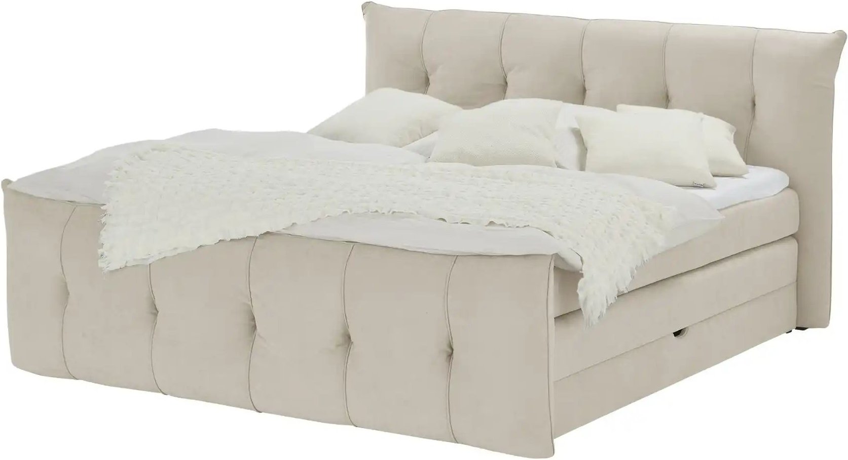 switch Boxspringbett mit Bettkasten Sofia ¦ beige ¦ Maße (cm): B: 204 H: 113 Betten > Boxspringbetten - Höffner