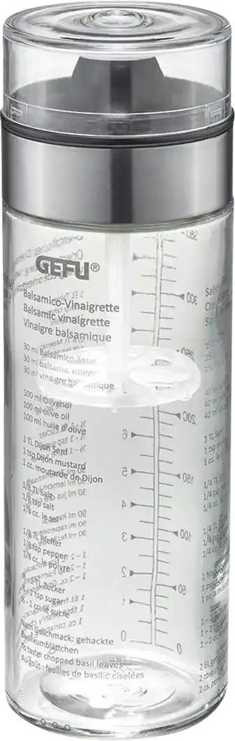 Gefu Dressingshaker MIX ¦ transparent/klar ¦ Glas,Kunststoff,Edelstahl ¦ Maße (cm): H: 20,3 Ø: 6.7 Küchenzubehör & Hel...